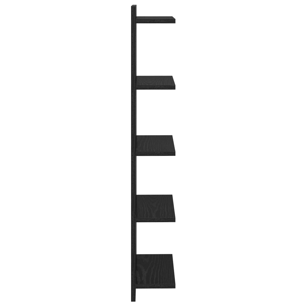 Wandregal Schwarze Eiche 30 x 15 x 100 cm Holzwerkstoff