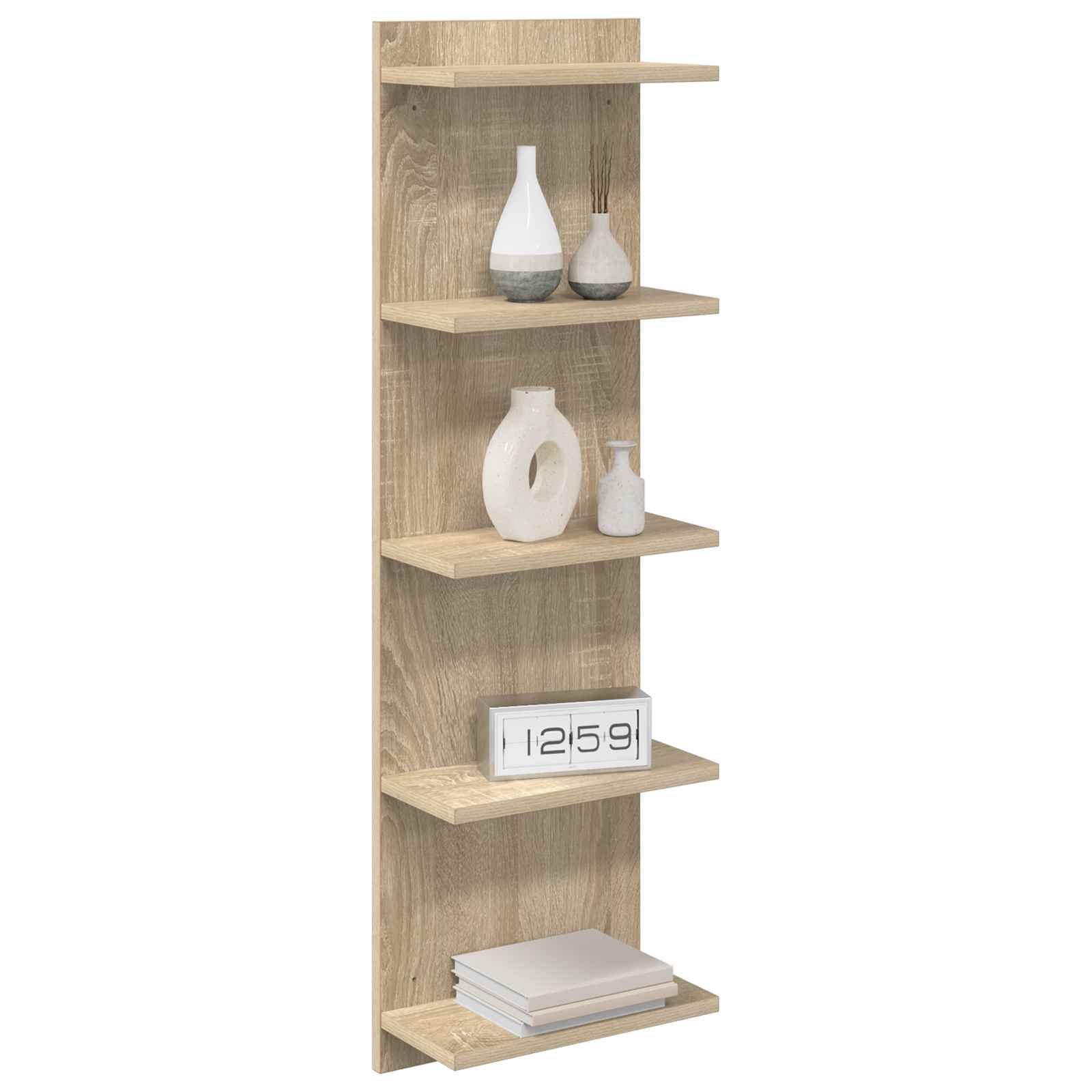 Wandregal Sonoma-Eiche 30 x 15 x 100 cm Holzwerkstoff