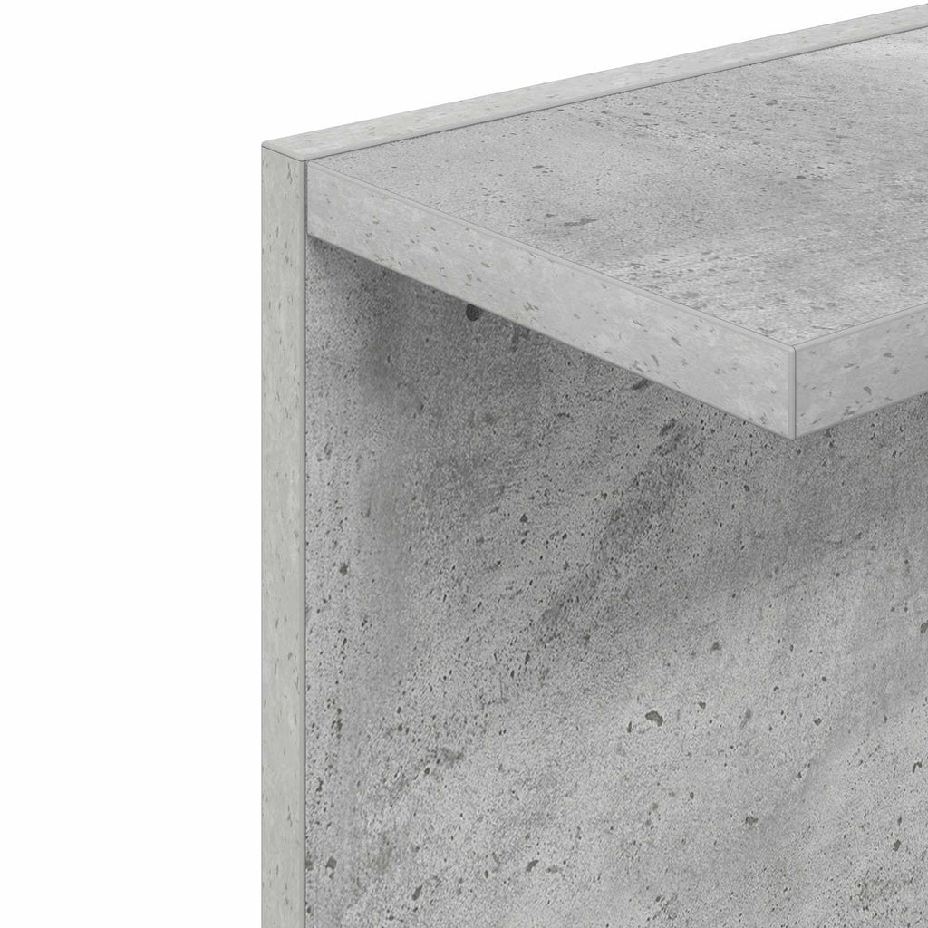 Wandregal Betongrau 30 x 15 x 100 cm Holzwerkstoff