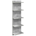 Wandregal Betongrau 30 x 15 x 100 cm Holzwerkstoff