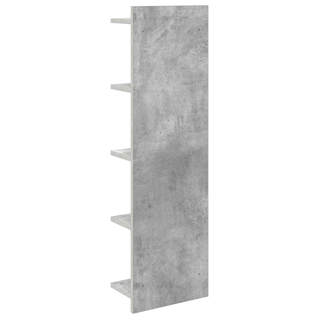 Wandregal Betongrau 30 x 15 x 100 cm Holzwerkstoff