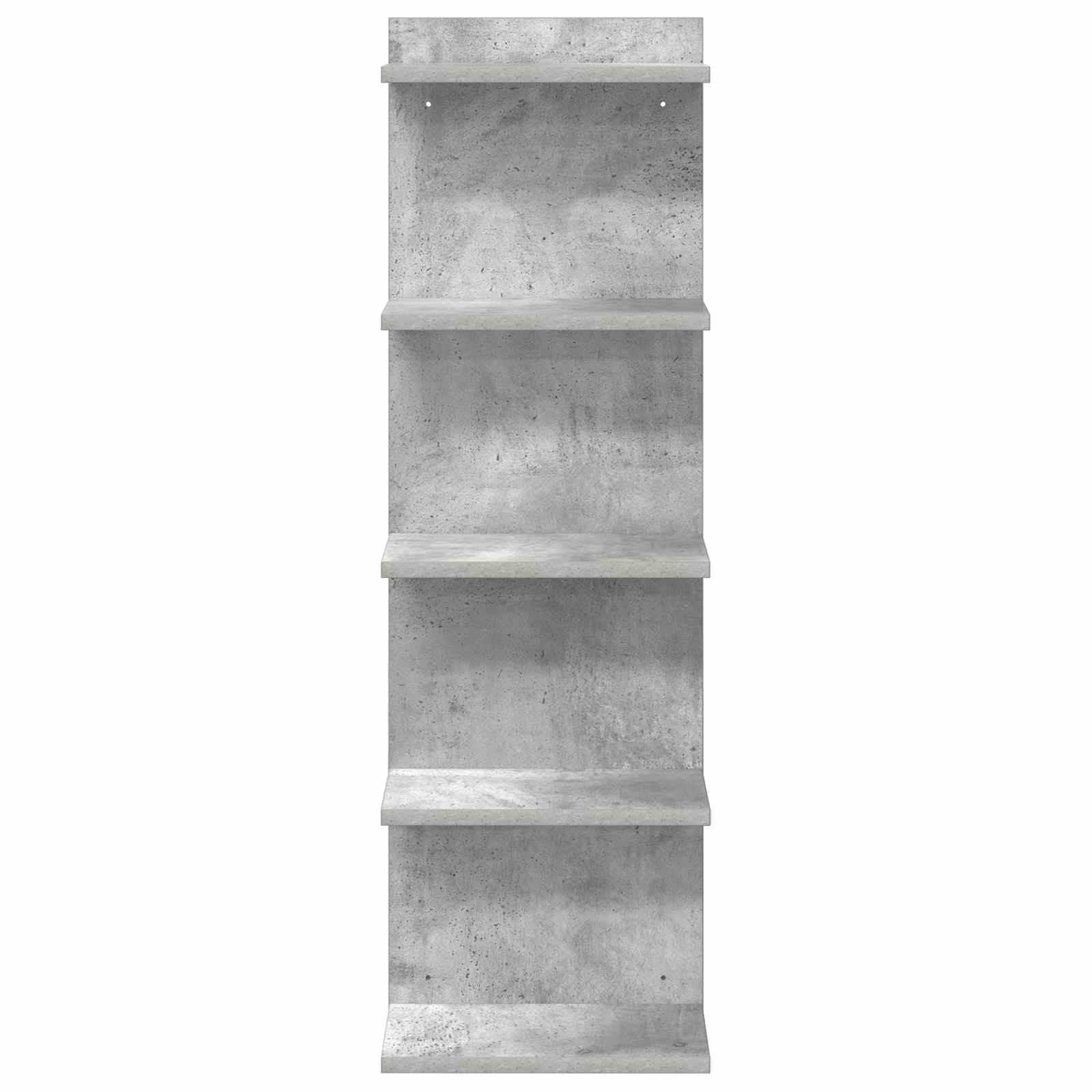 Wandregal Betongrau 30 x 15 x 100 cm Holzwerkstoff