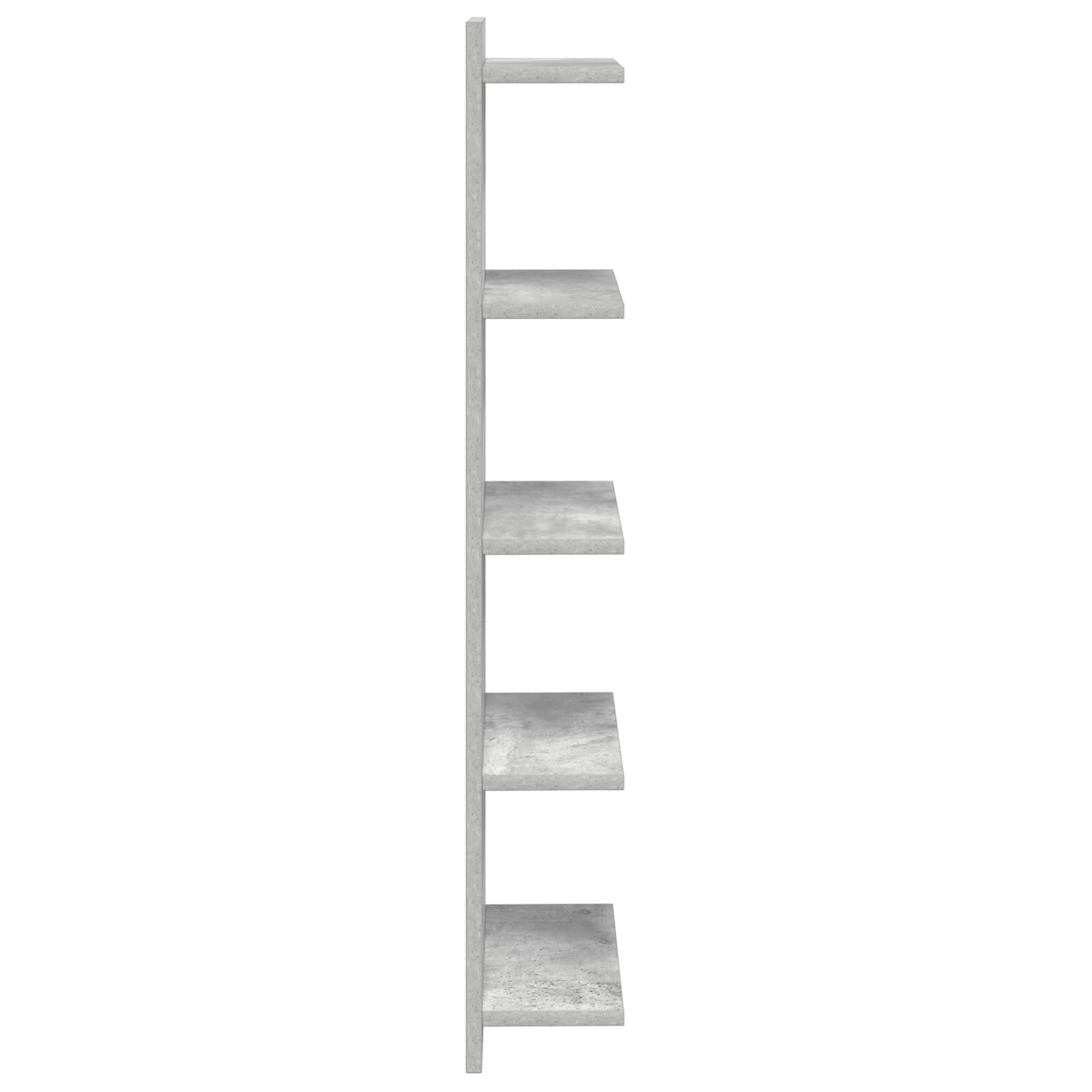 Wandregal Betongrau 30 x 15 x 100 cm Holzwerkstoff