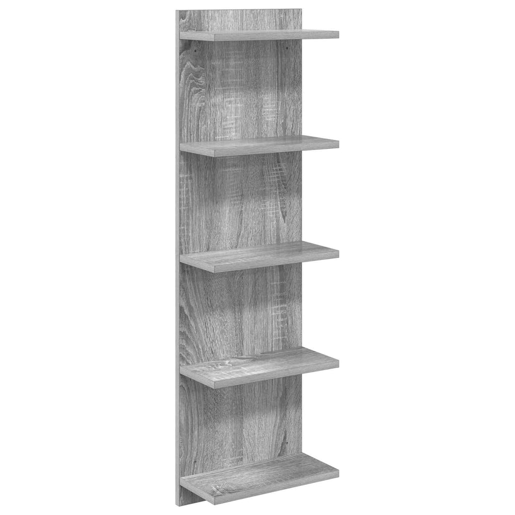 Wandregal Sonoma-Grau 30 x 15 x 100 cm Holzwerkstoff