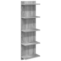 Wandregal Sonoma-Grau 30 x 15 x 100 cm Holzwerkstoff