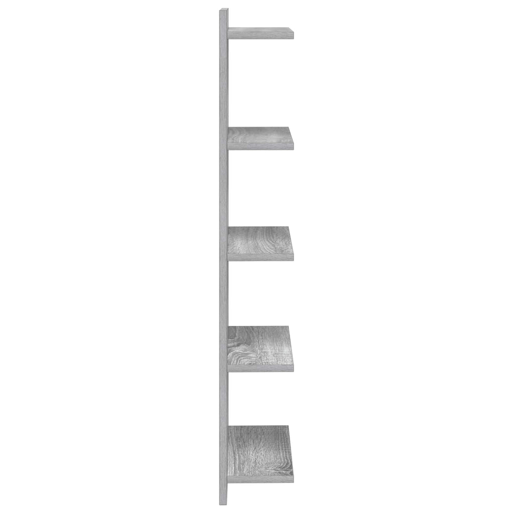 Wandregal Sonoma-Grau 30 x 15 x 100 cm Holzwerkstoff