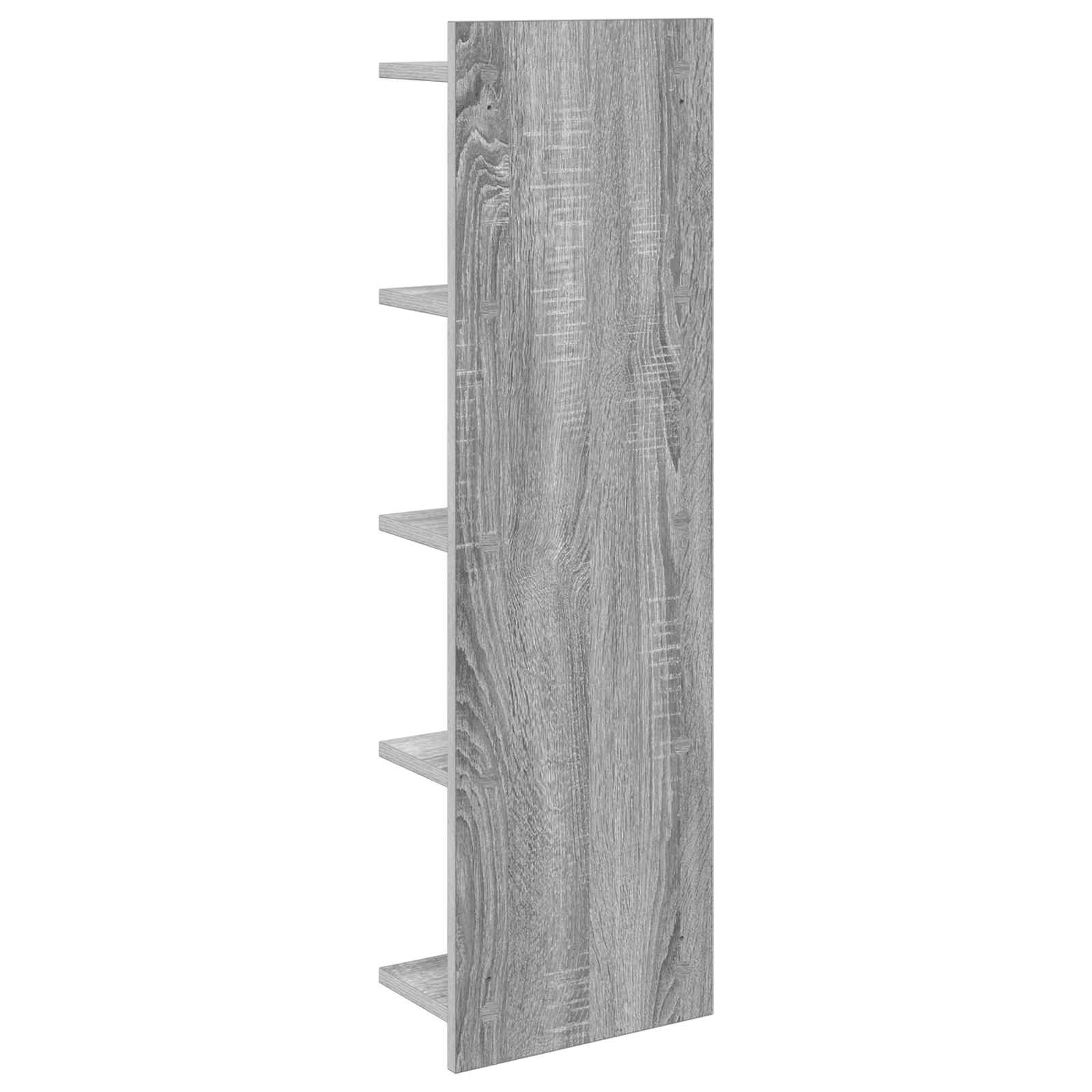 Wandregal 2 pcs Sonoma-Grau 30 x 15 x 100 cm Holzwerkstoff