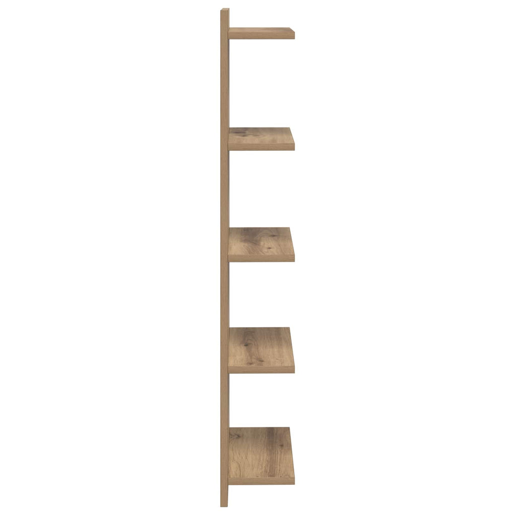 Wandregal 2 pcs Artisan-Eiche 30 x 15 x 100 cm Holzwerkstoff