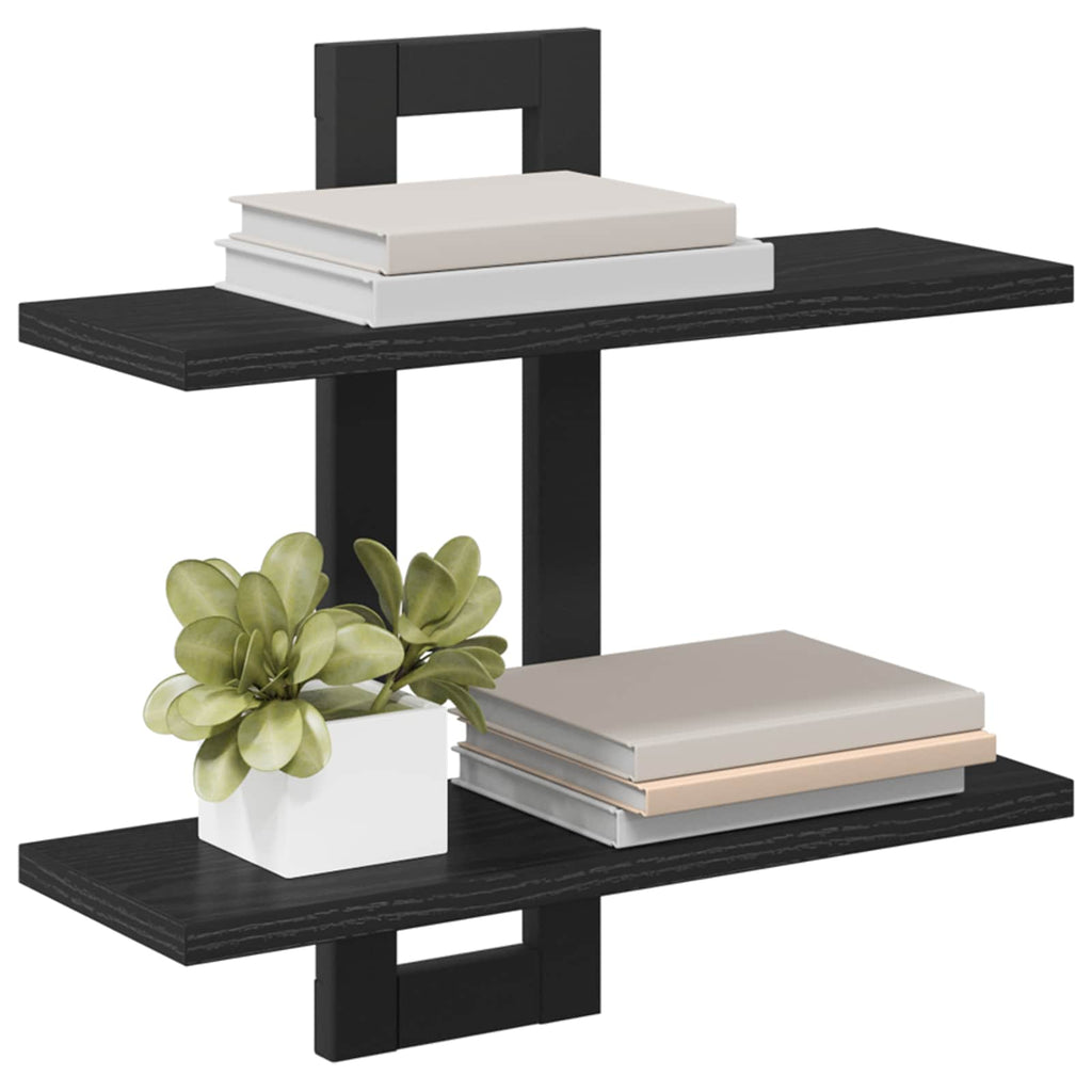 Schweberegale Schwarze Eiche 40 x 15 x 40 cm Holzwerkstoff