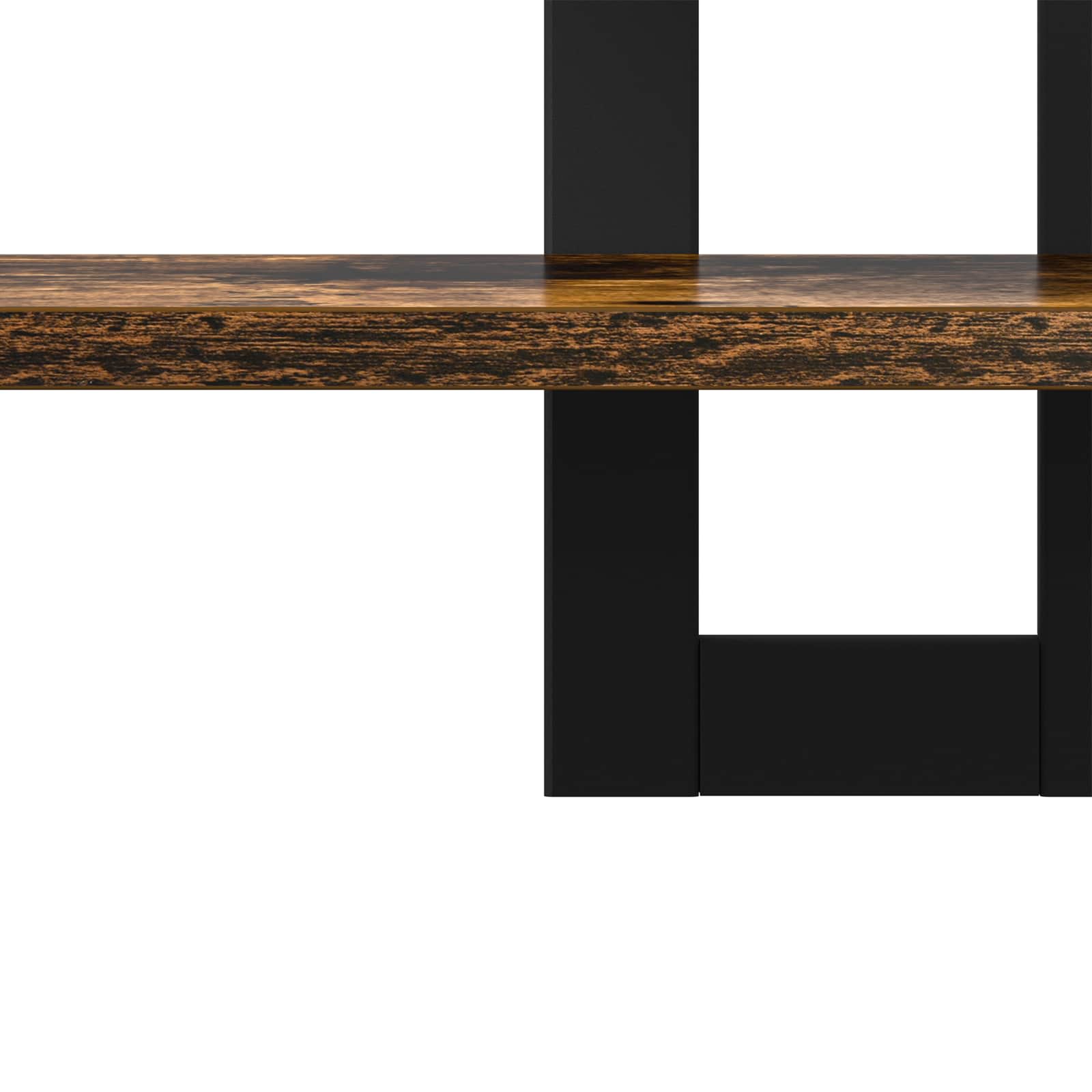 Schweberegale Raucheiche 40 x 15 x 40 cm Holzwerkstoff