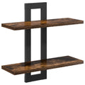 Schweberegale Raucheiche 40 x 15 x 40 cm Holzwerkstoff