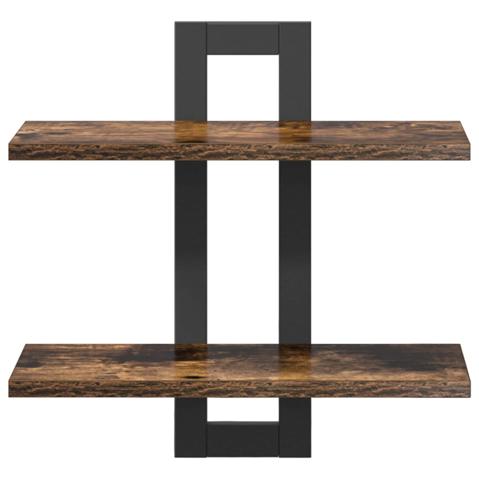 Schweberegale Raucheiche 40 x 15 x 40 cm Holzwerkstoff