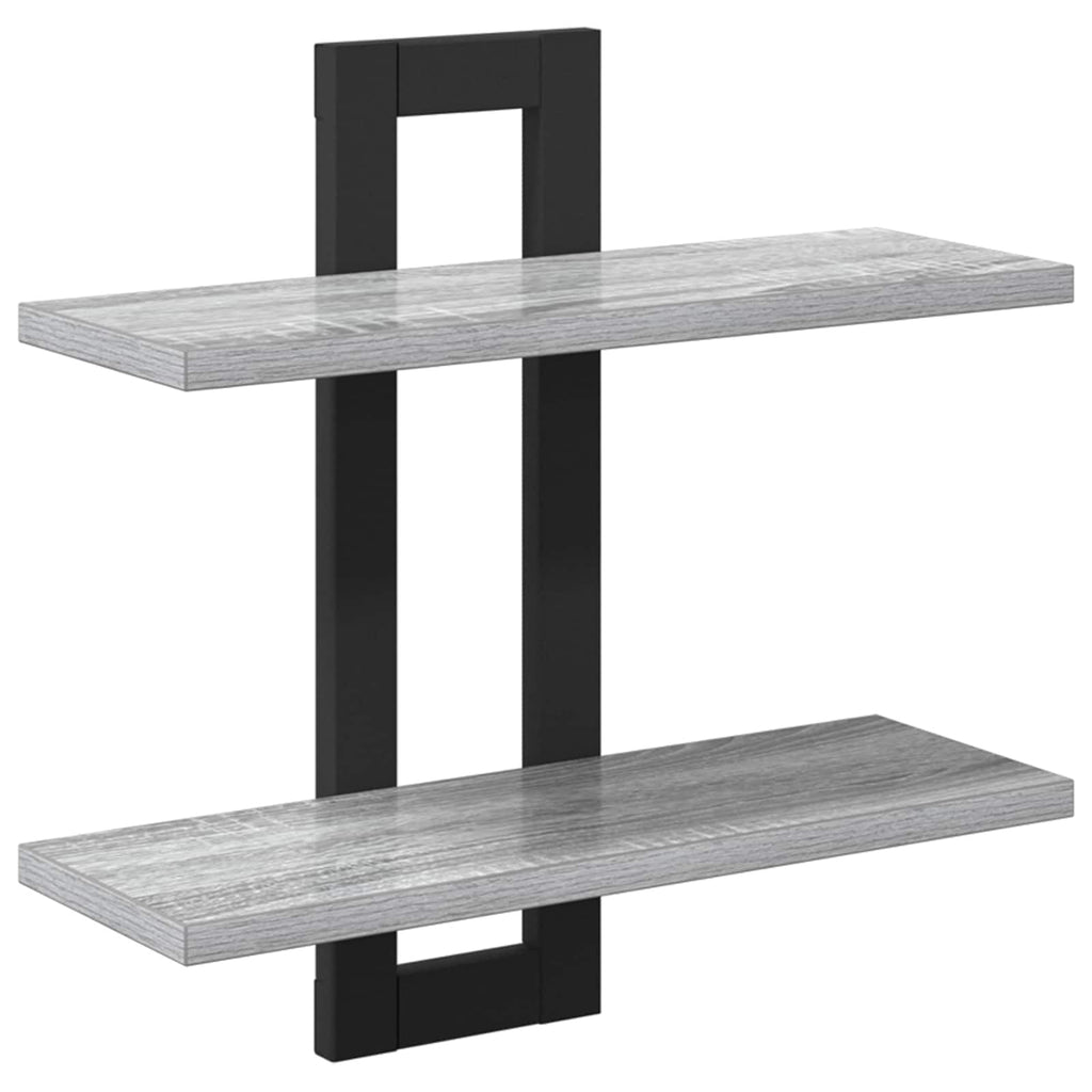 Schweberegale Sonoma-Grau 40 x 15 x 40 cm Holzwerkstoff