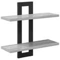Schweberegale Sonoma-Grau 40 x 15 x 40 cm Holzwerkstoff