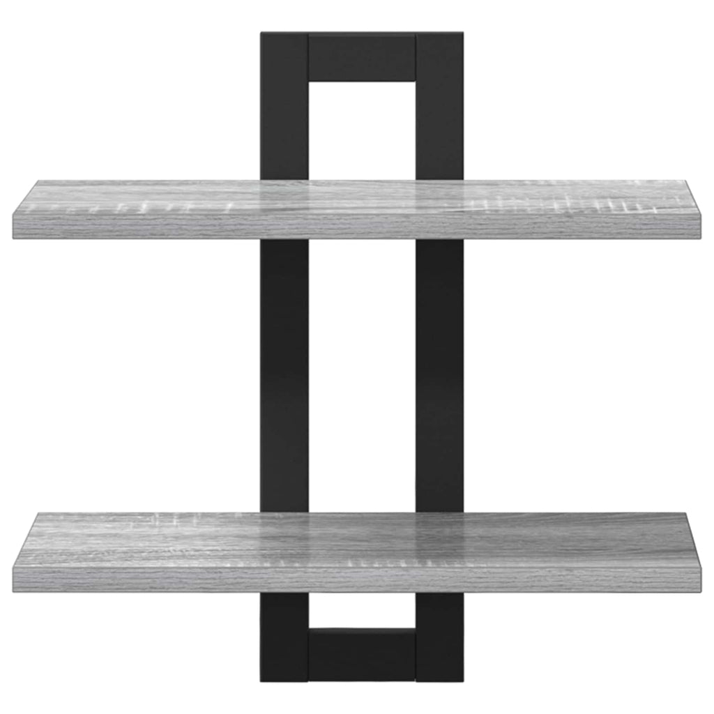 Schweberegale Sonoma-Grau 40 x 15 x 40 cm Holzwerkstoff
