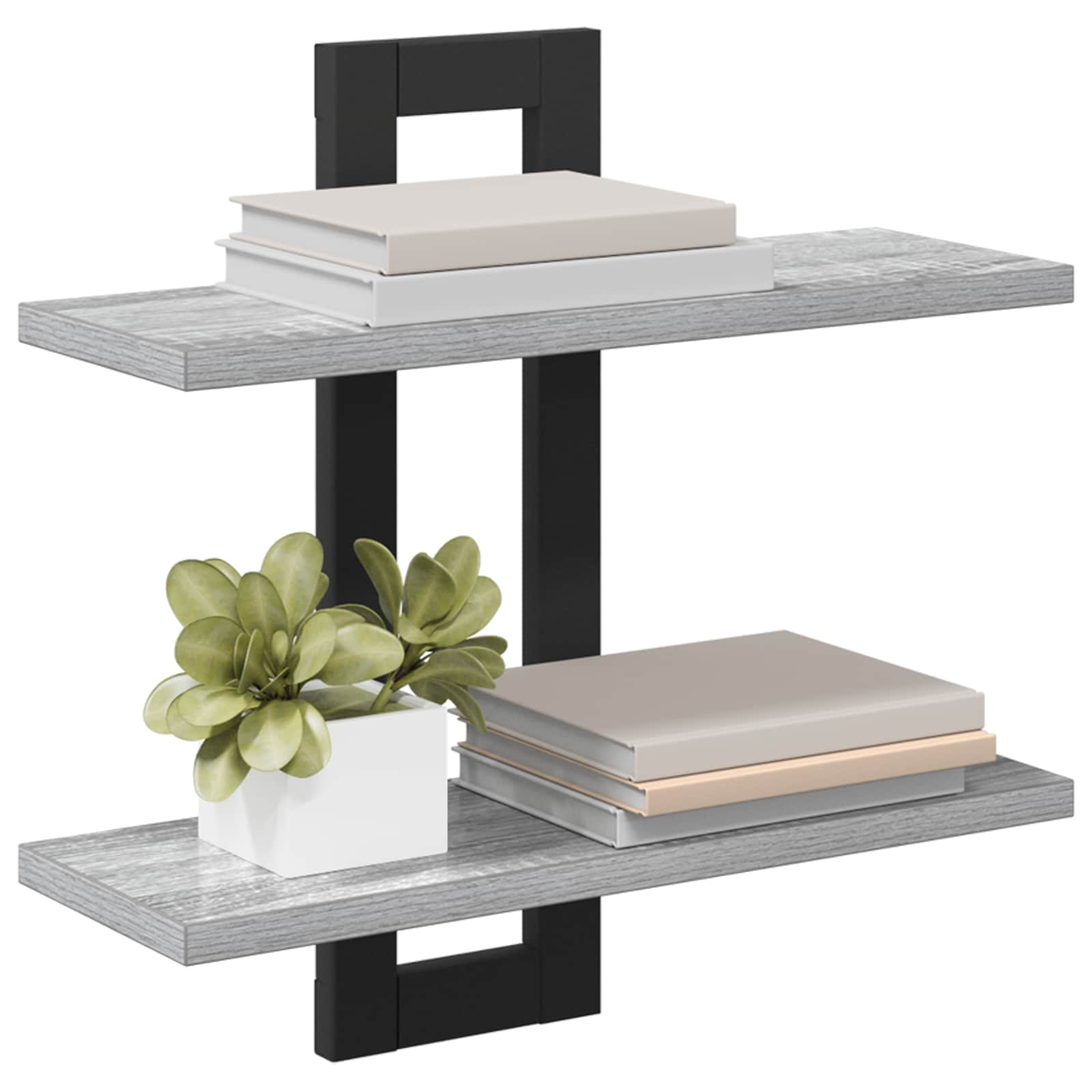 Schweberegale Sonoma-Grau 40 x 15 x 40 cm Holzwerkstoff