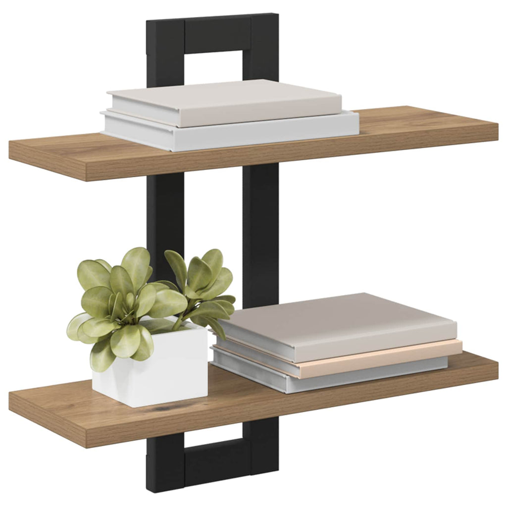 Schweberegale Artisan-Eiche 40 x 15 x 40 cm Holzwerkstoff