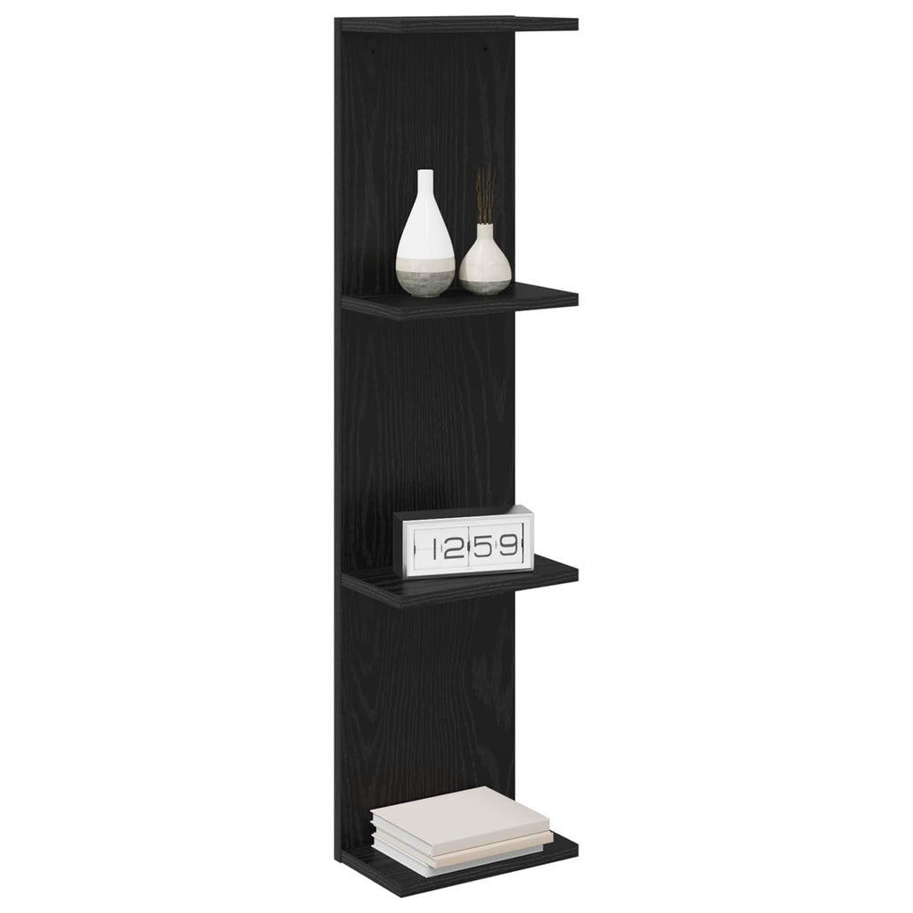 Wandregal Schwarze Eiche 22 x 15 x 100 cm Holzwerkstoff