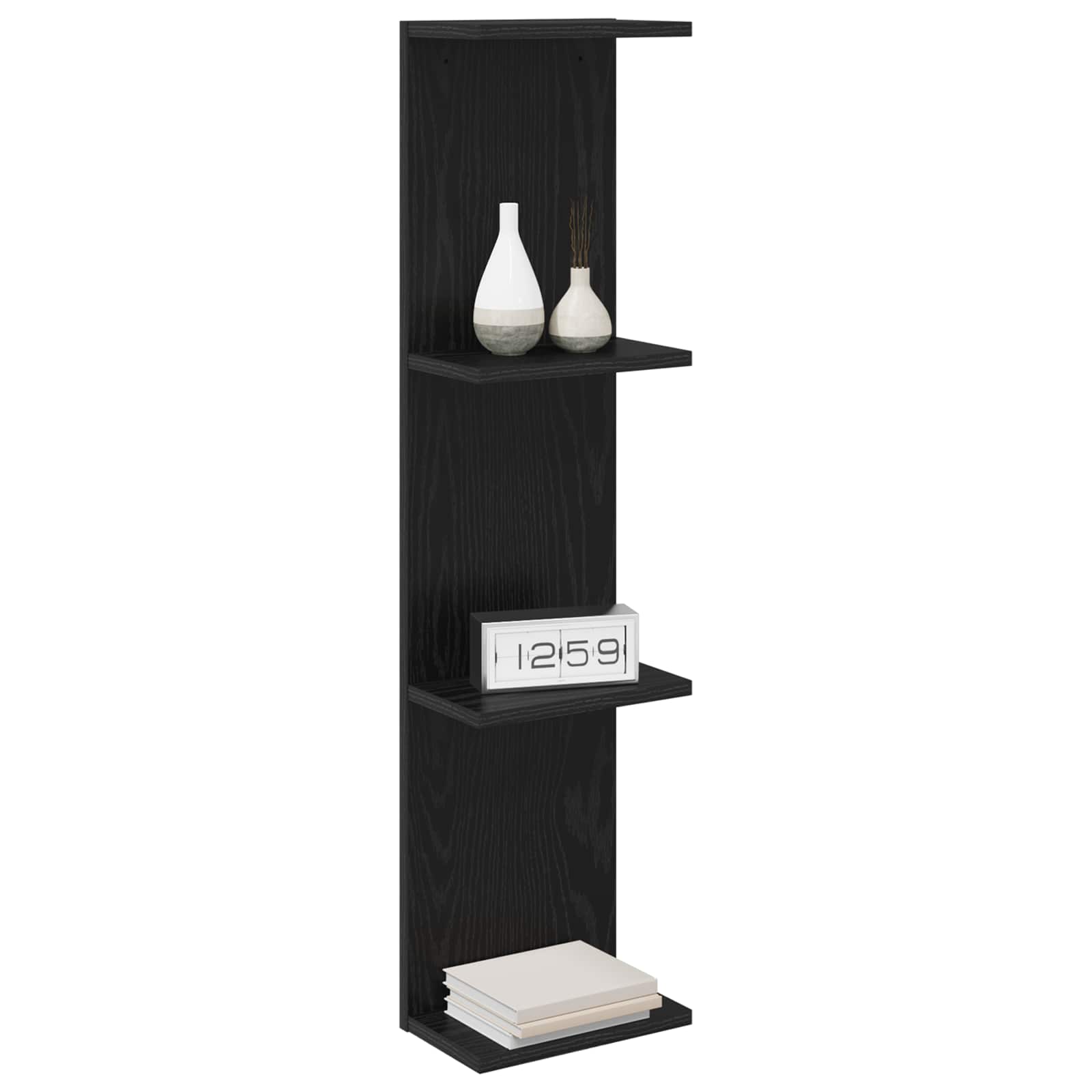 Wandregal Schwarze Eiche 22 x 15 x 100 cm Holzwerkstoff