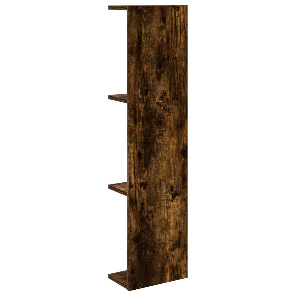 Wandregal 2 pcs Raucheiche 22 x 15 x 100 cm Holzwerkstoff