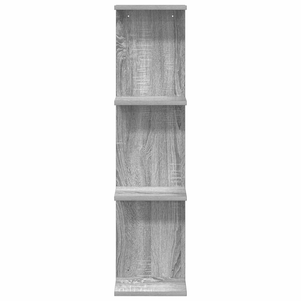 Wandregal 2 pcs Sonoma-Grau 22 x 15 x 100 cm Holzwerkstoff