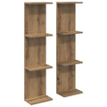 Wandregal 2 pcs Artisan-Eiche 22 x 15 x 100 cm Holzwerkstoff