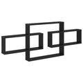 Wandregal Schwarze Eiche 130 x 10 x 50 cm Holzwerkstoff