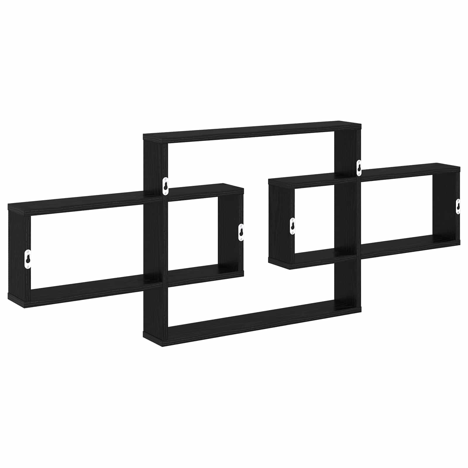 Wandregal Schwarze Eiche 130 x 10 x 50 cm Holzwerkstoff