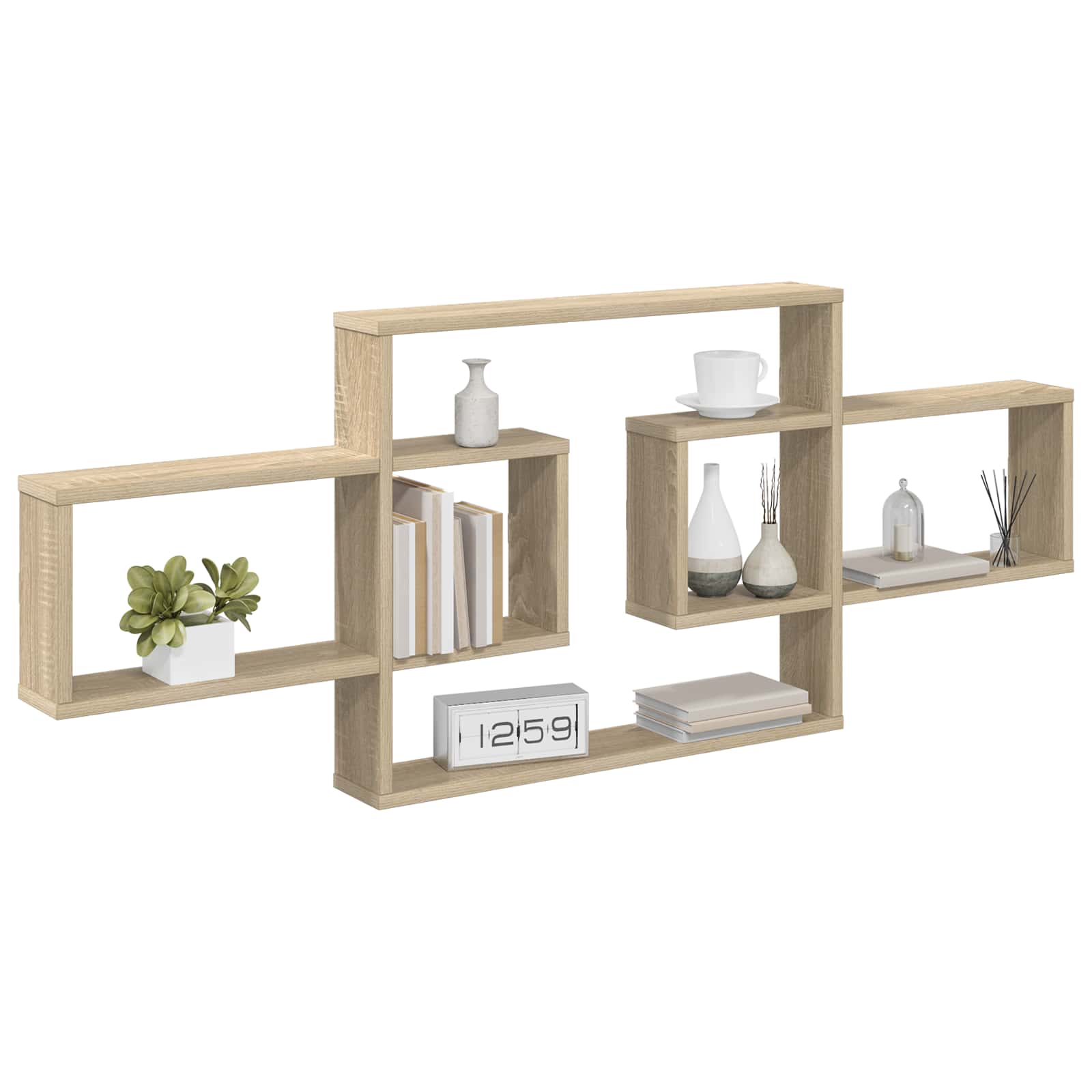 Wandregal Sonoma-Eiche 130 x 10 x 50 cm Holzwerkstoff