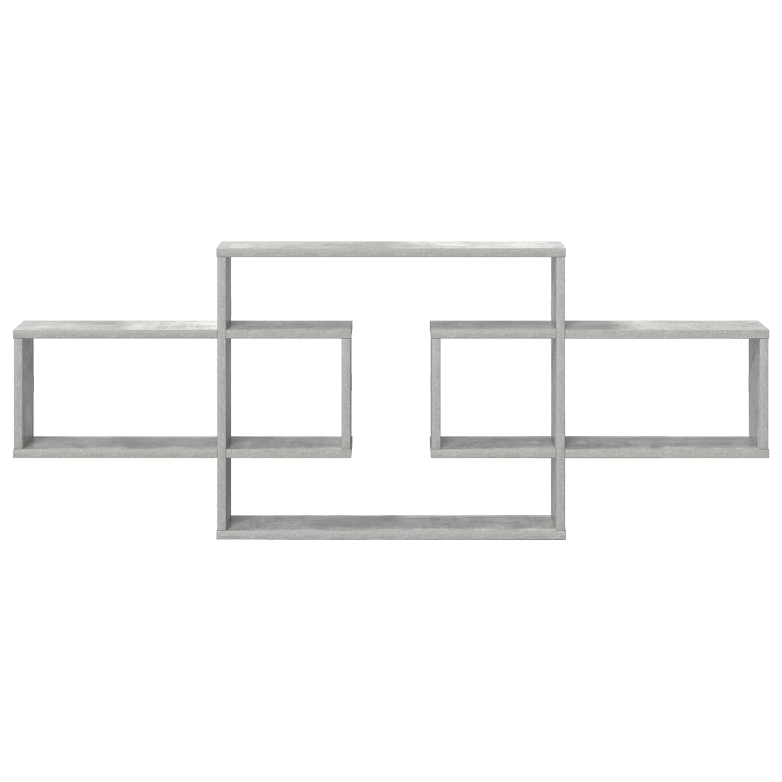 Wandregal Betongrau 130 x 10 x 50 cm Holzwerkstoff