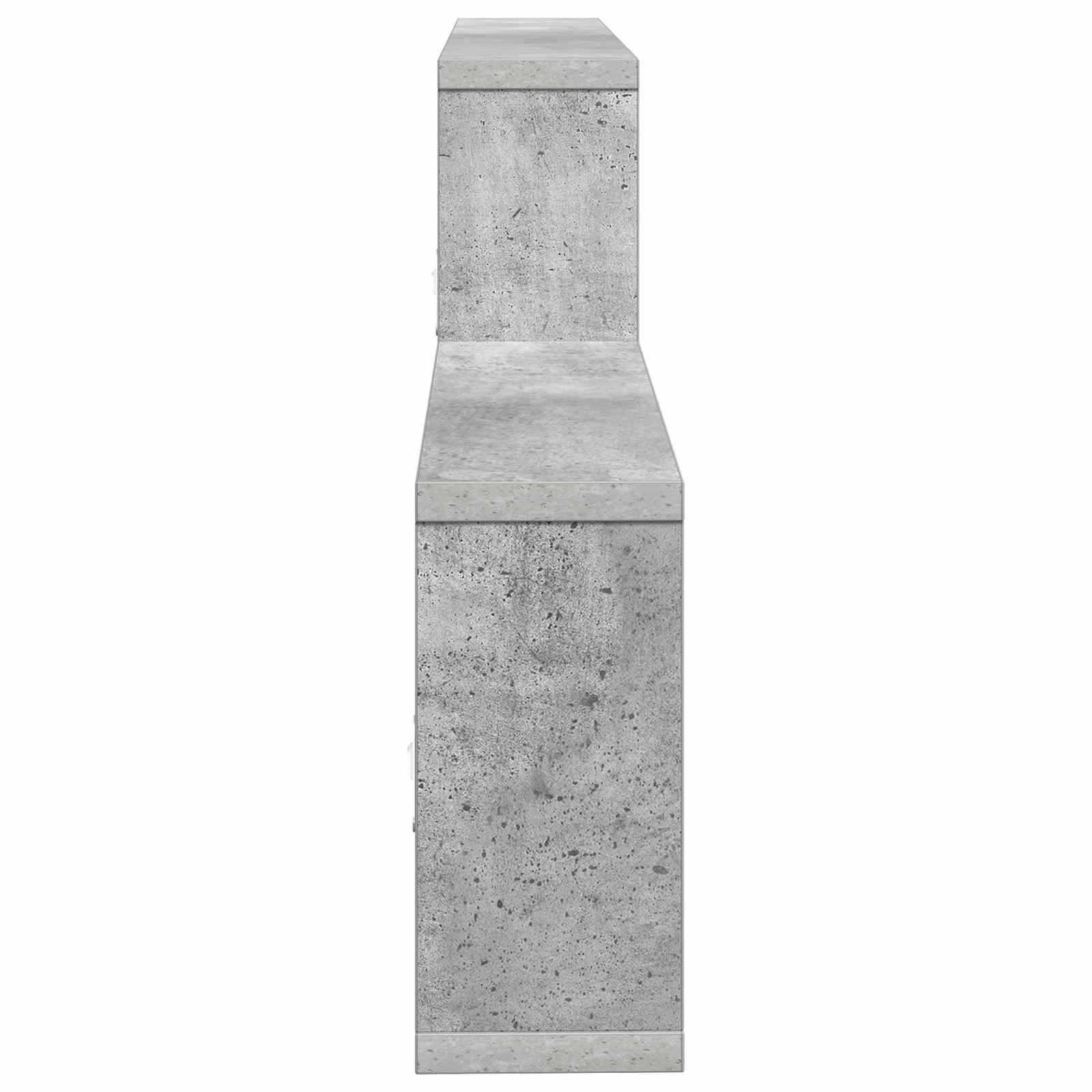 Wandregal Betongrau 130 x 10 x 50 cm Holzwerkstoff