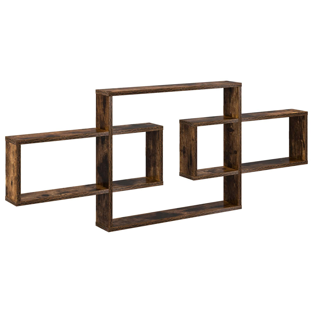 Wandregal Raucheiche 130 x 10 x 50 cm Holzwerkstoff