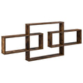 Wandregal Raucheiche 130 x 10 x 50 cm Holzwerkstoff