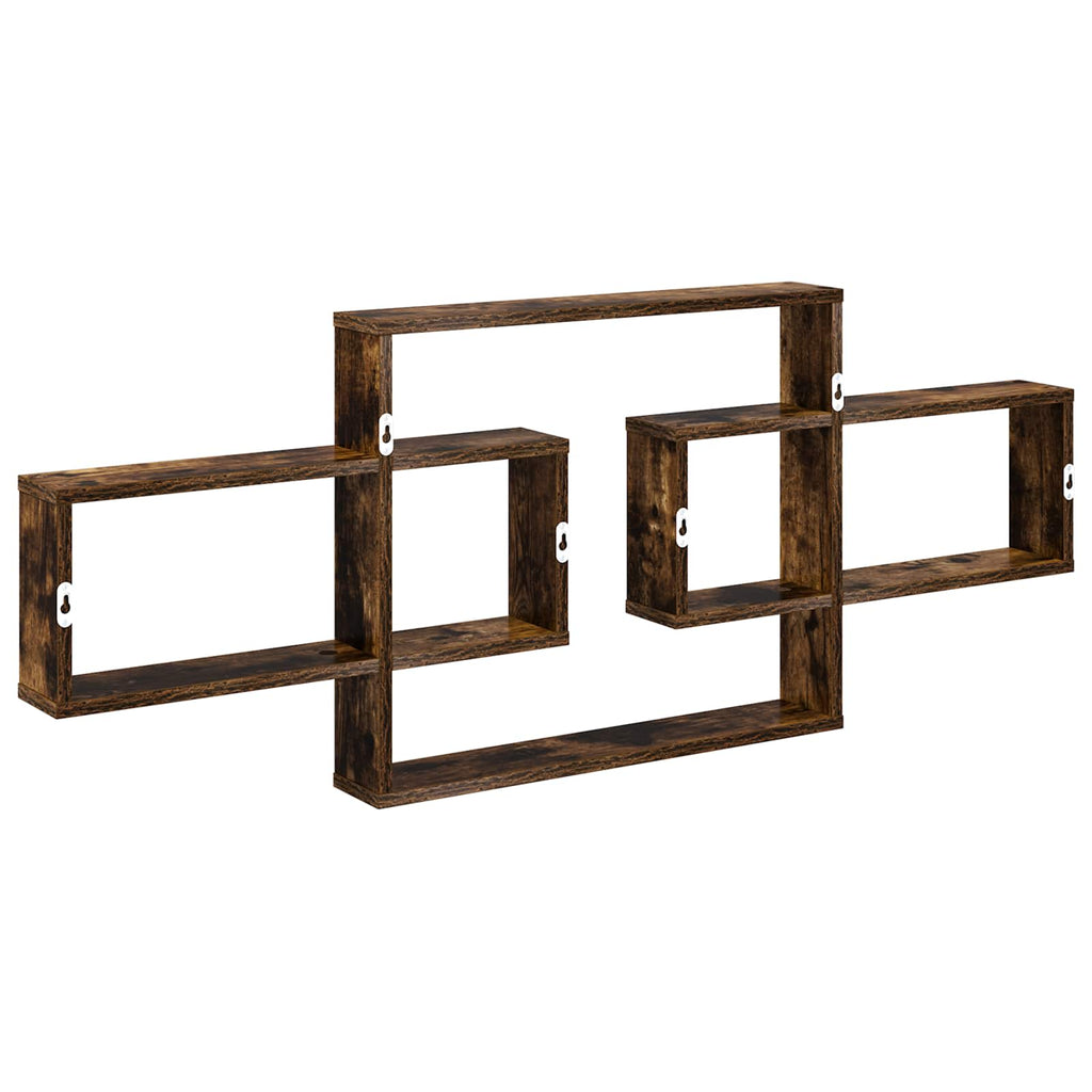 Wandregal Raucheiche 130 x 10 x 50 cm Holzwerkstoff