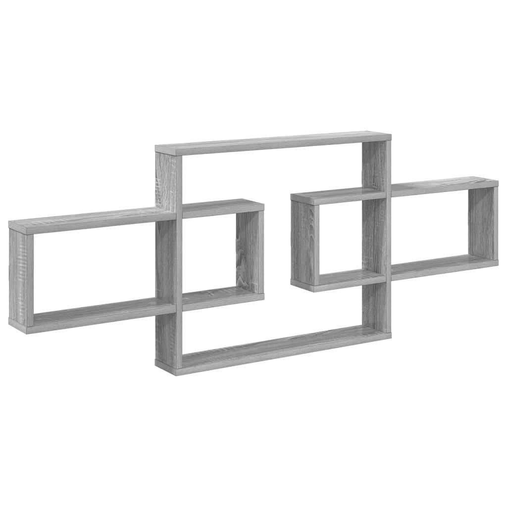 Wandregal Sonoma-Grau 130 x 10 x 50 cm Holzwerkstoff