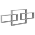 Wandregal Sonoma-Grau 130 x 10 x 50 cm Holzwerkstoff