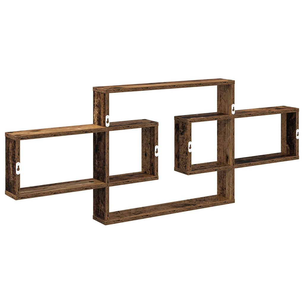 Wandregal Altholz 130 x 10 x 50 cm Holzwerkstoff