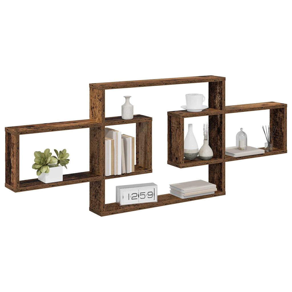 Wandregal Altholz 130 x 10 x 50 cm Holzwerkstoff