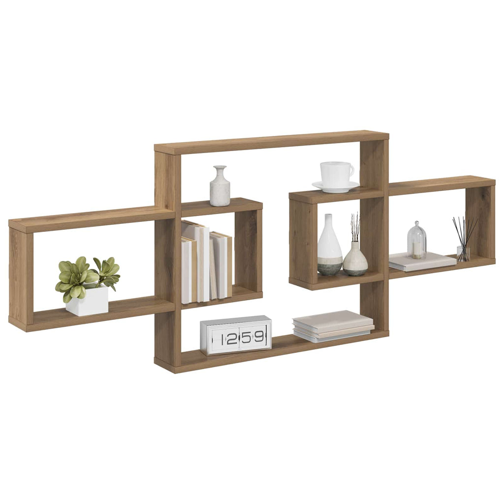 Wandregal Artisan-Eiche 130 x 10 x 50 cm Holzwerkstoff