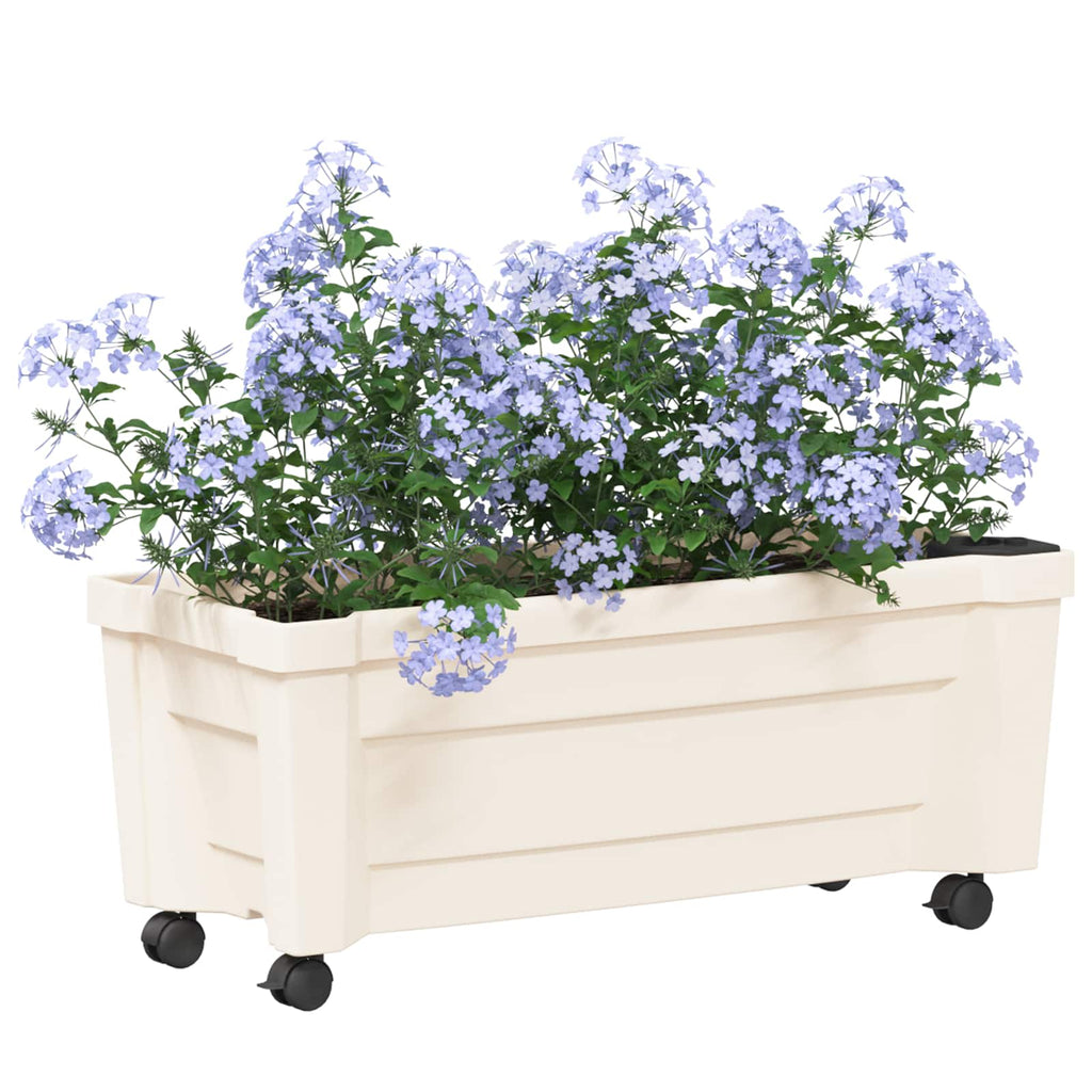 Calypso Blumentopf mit Rädern Weiß 79 x 35 x 33 cm PP
