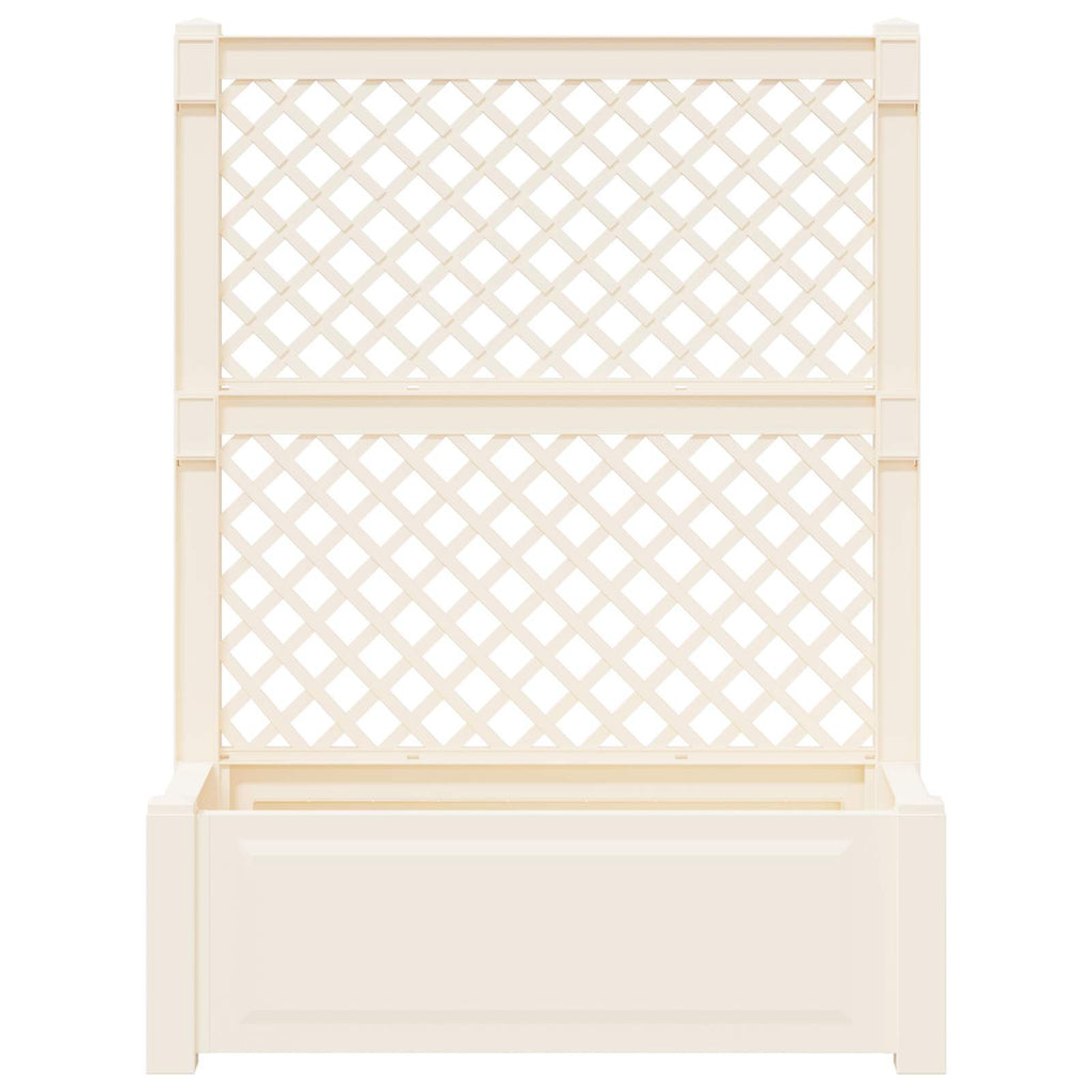 Großer Pflanzer mit Rankgitter 2 pcs Weiß 143 x 143 x 133,5 cm