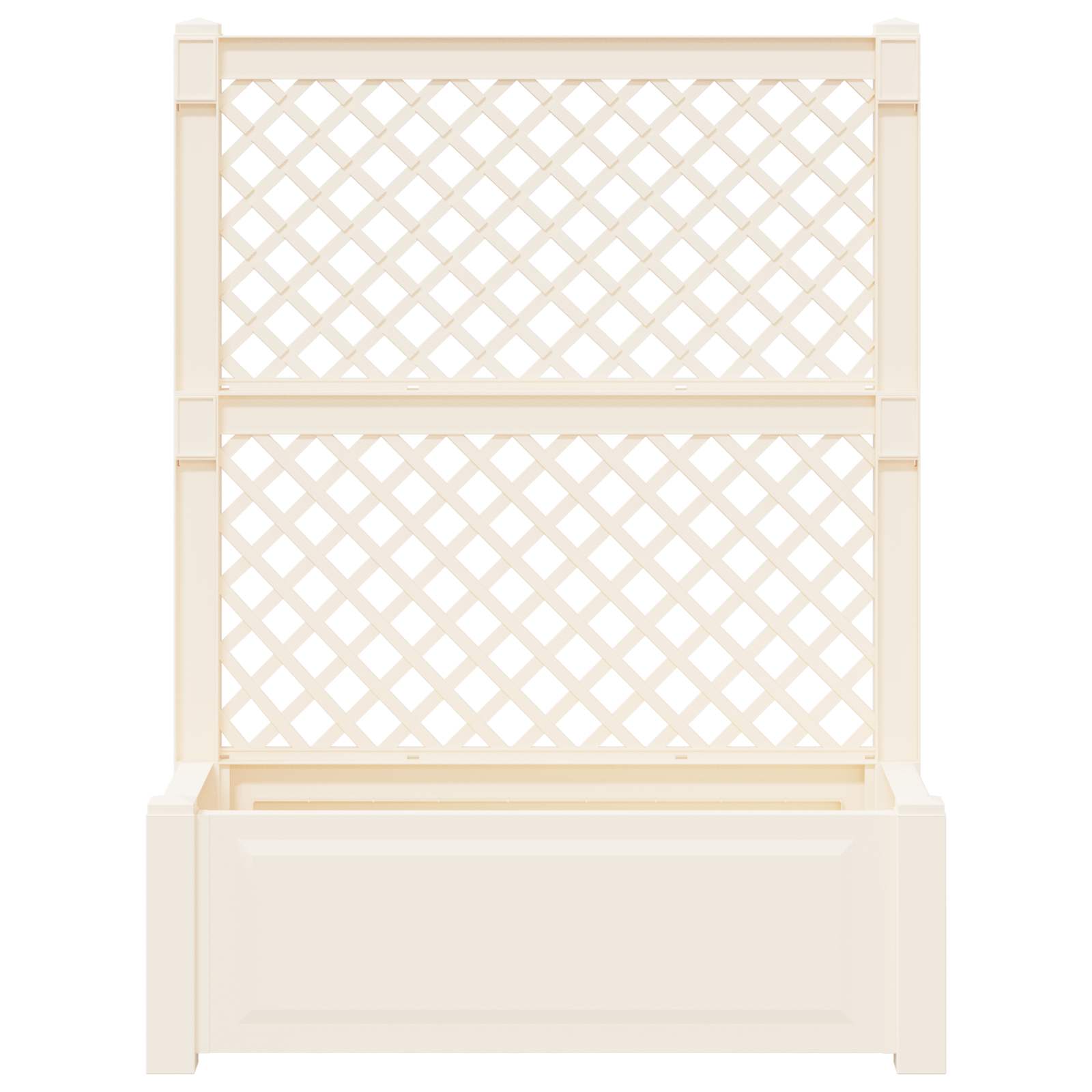 Großer Pflanzer mit Rankgitter 2 pcs Weiß 143 x 143 x 133,5 cm