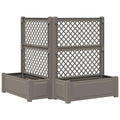 Großer Pflanzer mit Rankgitter 2 pcs Grau 143 x 143 x 133,5 cm