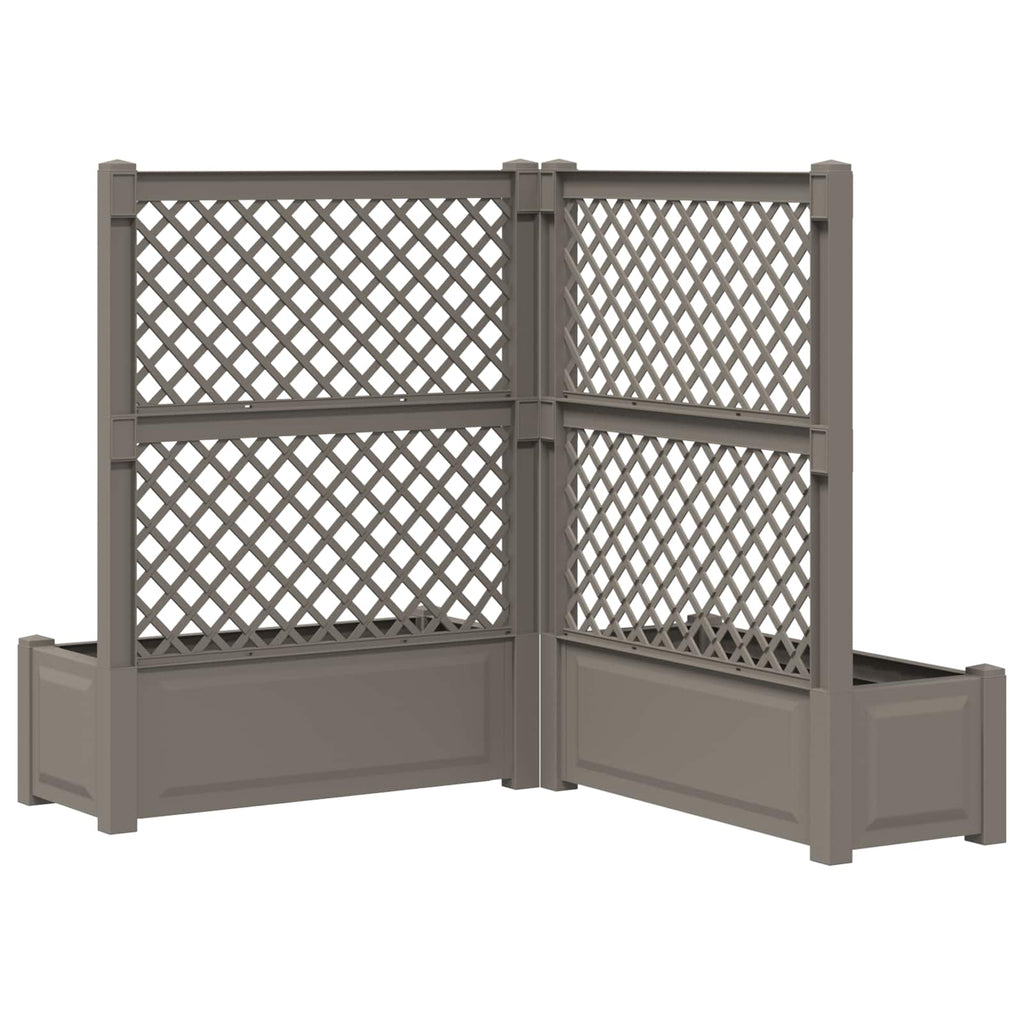 Großer Pflanzer mit Rankgitter 2 pcs Grau 143 x 143 x 133,5 cm