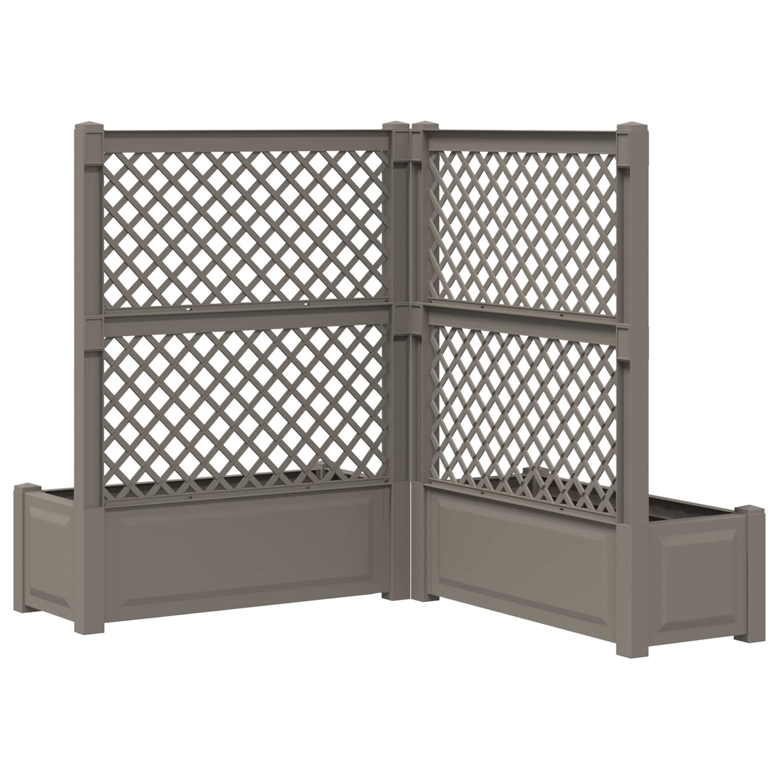 Großer Pflanzer mit Rankgitter 2 pcs Grau 143 x 143 x 133,5 cm