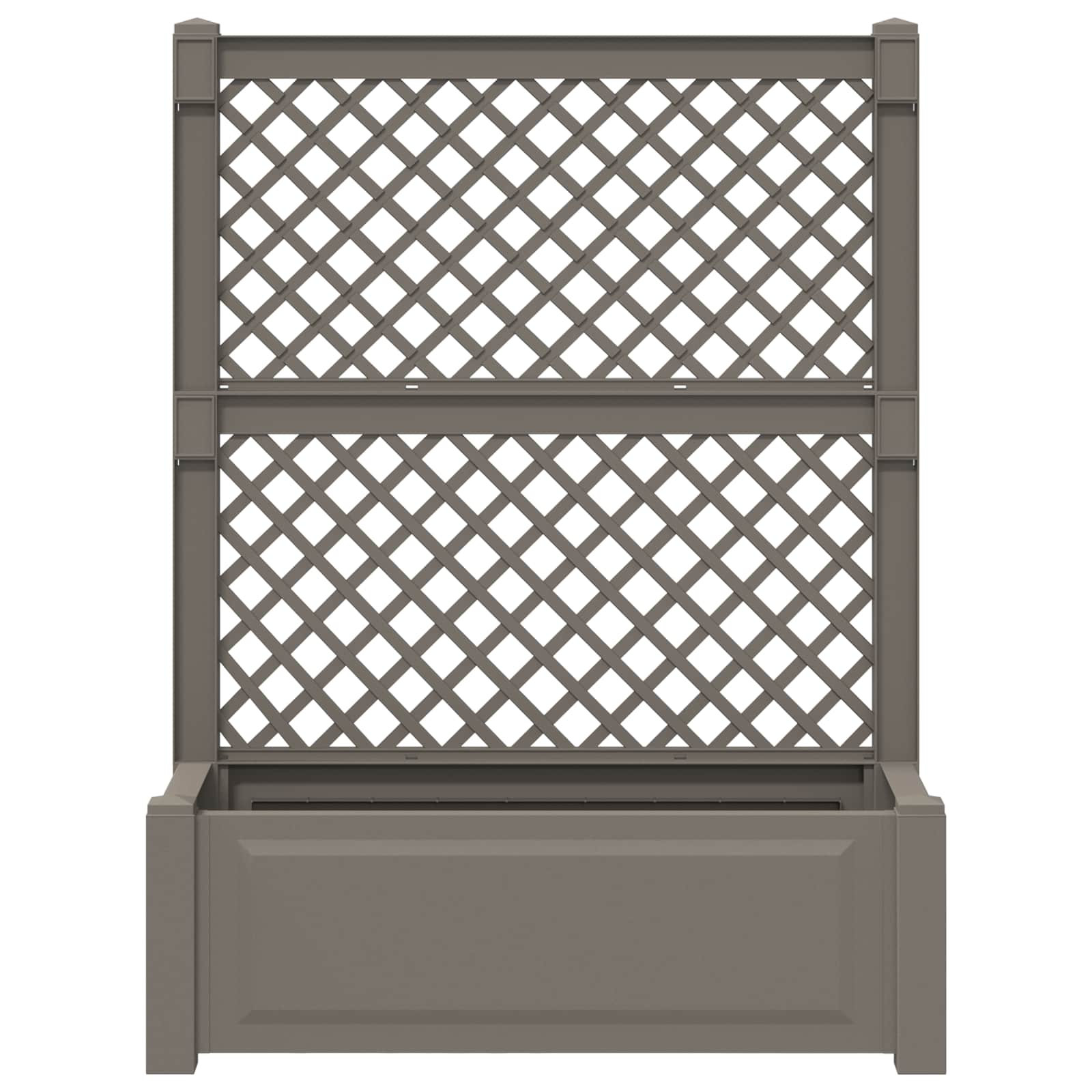 Großer Pflanzer mit Rankgitter 2 pcs Grau 143 x 143 x 133,5 cm