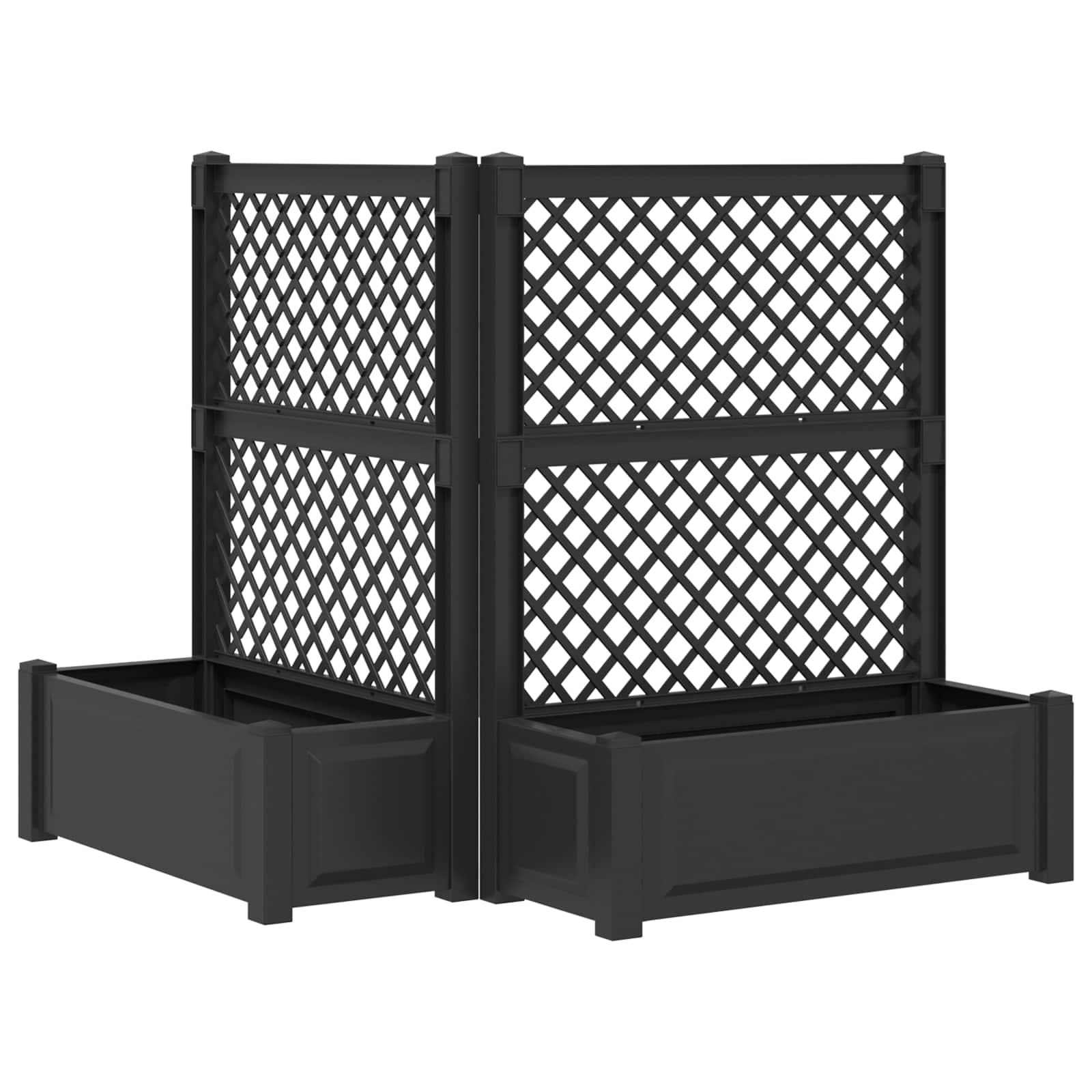Großer Pflanzer mit Rankgitter 2 pcs Anthrazit