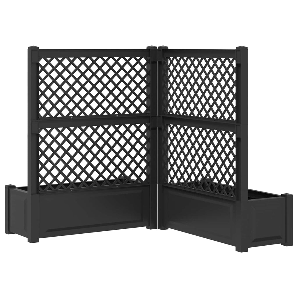 Großer Pflanzer mit Rankgitter 2 pcs Anthrazit