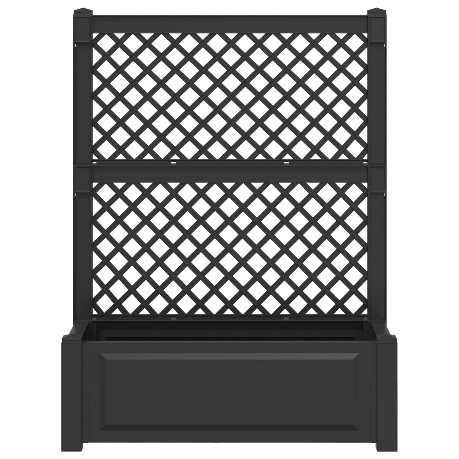 Großer Pflanzer mit Rankgitter 2 pcs Anthrazit