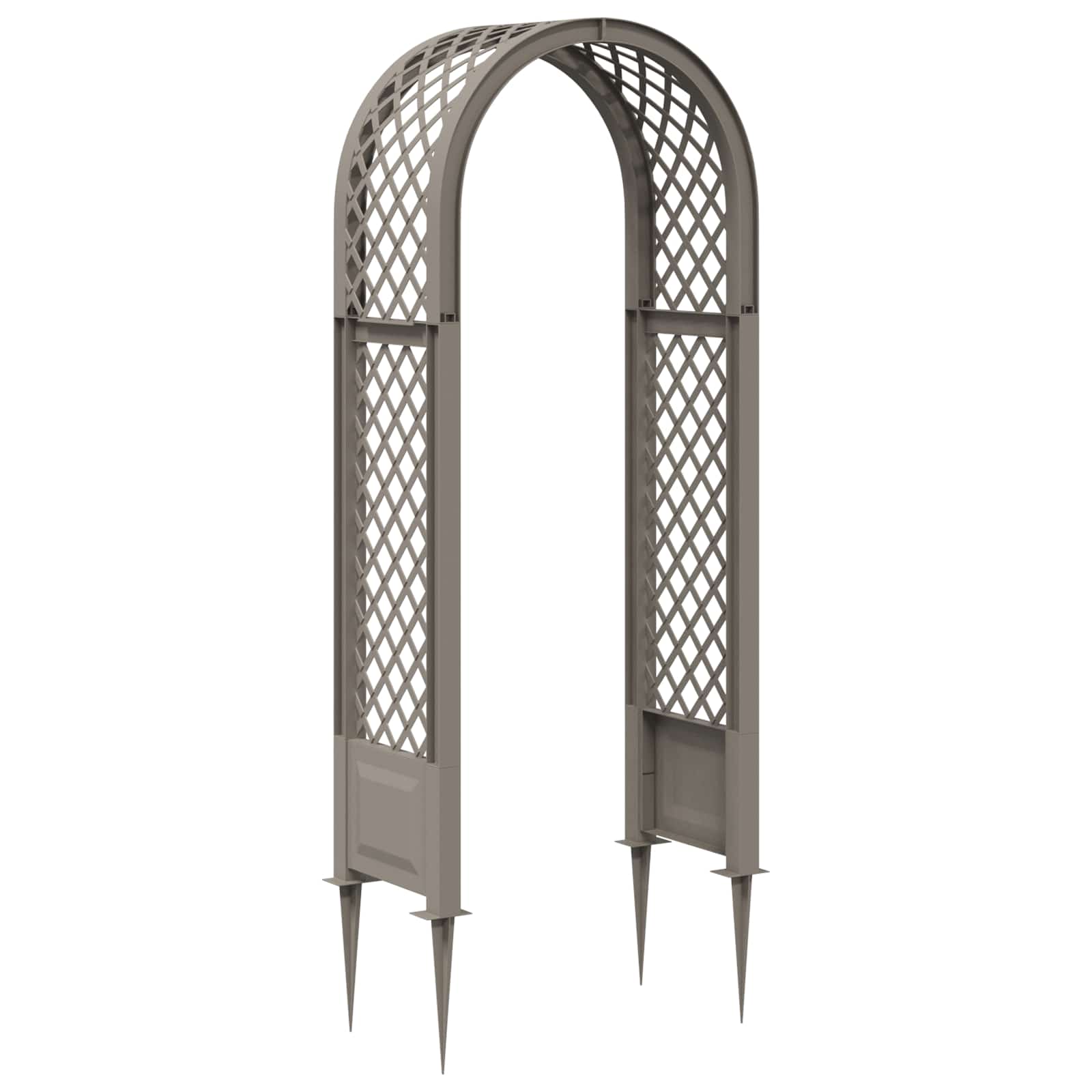 Rosenbogen mit Spitzen Grau 97 x 43 x 218 cm PP